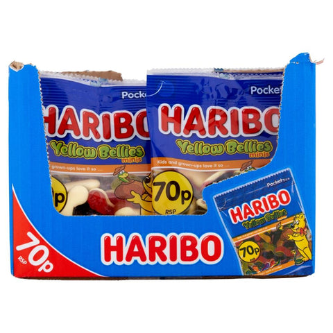 Haribo Mini Yellow Bellies Bag 60g 70p PMP - 20 x 60g Bags