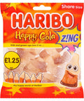 Haribo Happy Cola Z!NG Bag 140g £1.25 PMP - 12 x 140g Bags