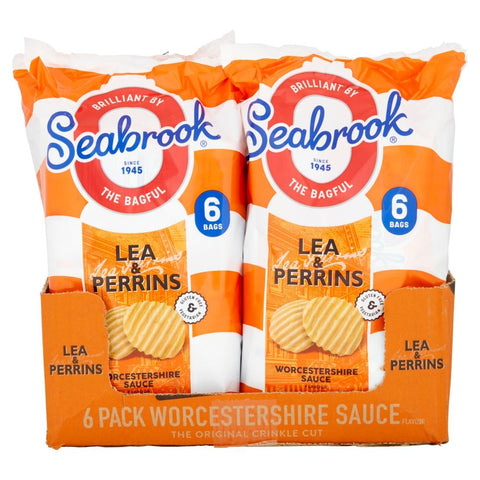 Seabrook Lea & Perrins Worcestershire Sauce Flavour 6 Pack - 8 x (6 x 25g)