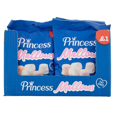 Princess Mallows Pink & White Marshmallows 150g £1 PMP - 12 x 150g Bags