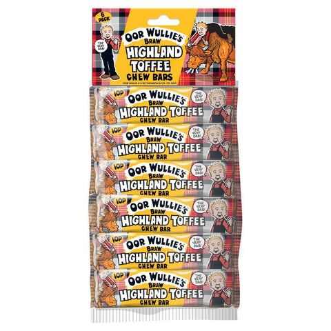 Oor Wullie's Highland Toffee Chew Bars 6 Pack 66g 10p PMP - 24 x 66g