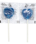 Blue Raspberry Heart Lollipops 5.2g - 200 x 5.2g Lollipops