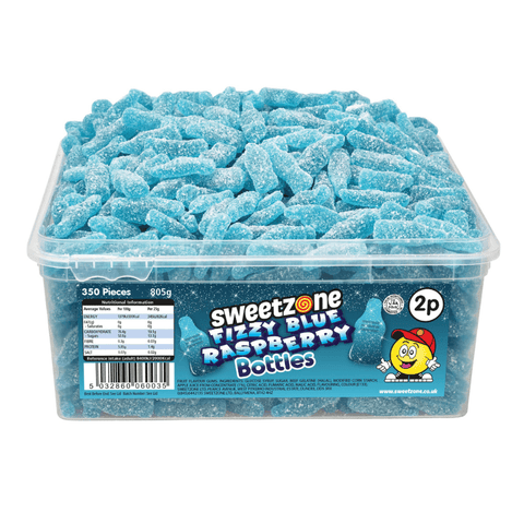 Sweetzone Fizzy Blue Raspberry Bottles 2p Tubs 805g