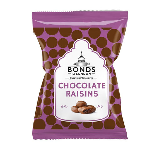 Bonds Chocolate Raisins Bag 75g - 12 x 75g Bags