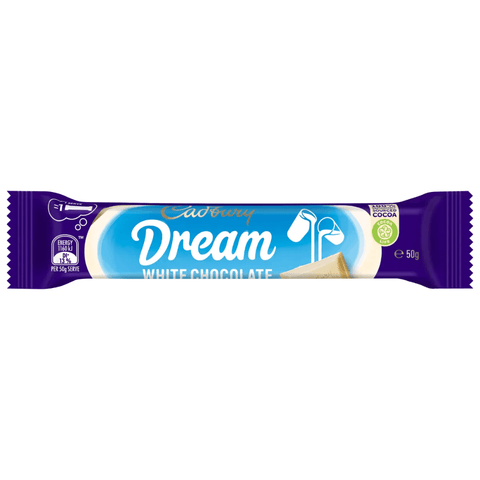 Cadbury Dream White Chocolate Bar 50g (Australian) - 42 x 50g Bars