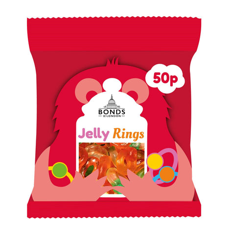 Bonds Jelly Friendship Rings Treat Bags 50g 50p PMP - 20 x 50g Bags