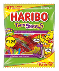 Haribo Twin Snakes Bag 154g £1.25 PMP + 10% Extra Free - 12 x 154g Bags