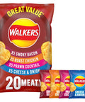 Walkers Meaty Variety Crisps Multipack 500g