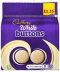 Cadbury White Buttons Chocolate Bag 95g £1.35 PMP - 10 x 95g Bags