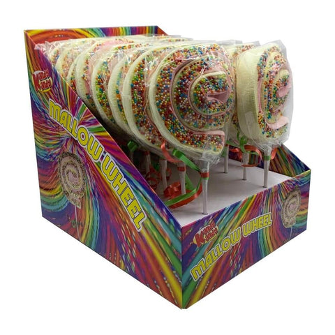 Kandy King Mallow Wheel Swirl Lollipop 50g - 18 x 50g Lollipops