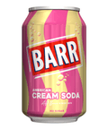 Barr American Cream Soda Flavoured Fizzy Drink Can 330ml - 24 x 330ml Cans