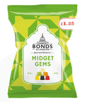 Bonds Midget Gems Bags 130g £1.25 PMP - 12 x 130g Bags