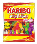 Haribo Jelly Babies with Super Juicy Flavours Bag 154g £1.25 PMP + 10% Extra Free - 12 x 154g Bags