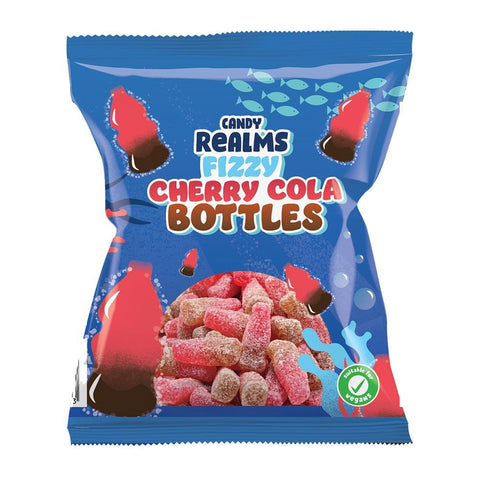 Candy Realms Fizzy Cherry Cola Bottles Bag 190g - 12 x 190g Bags