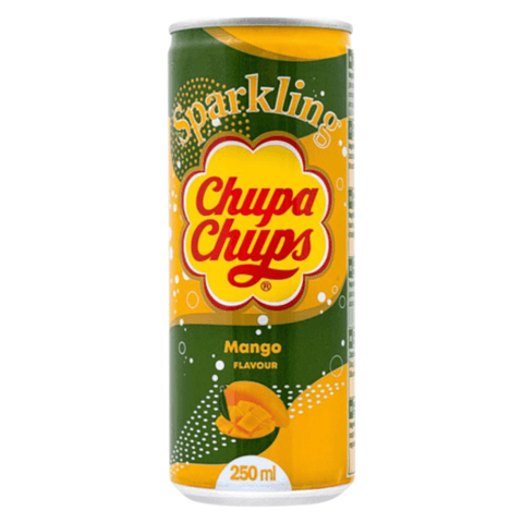 Chupa Chups Sparkling Mango Soda Can 250ml - 24 x 250ml Cans