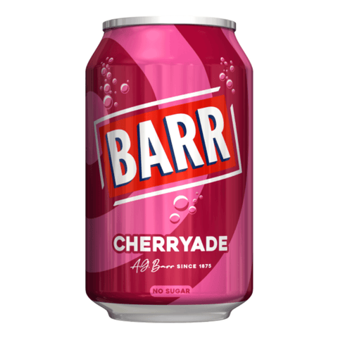 Barr Cherryade Flavoured Fizzy Drink Can 330ml - 24 x 330ml Cans