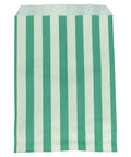 Green & White Candy Striped Paper Bags - 1000 Bags