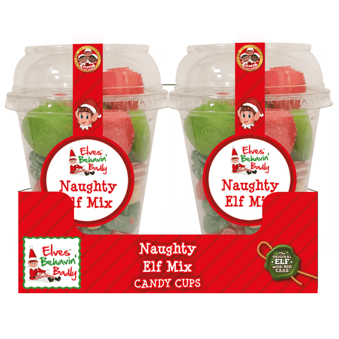 Elves Behavin' Badly Naughty Elf Mix Candy Cup 210g - 8 x 210g Cups