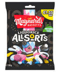 Maynards Bassetts Liquorice Allsorts Sweets Bag 130g £1.35 PMP - 10 x 130g Bags