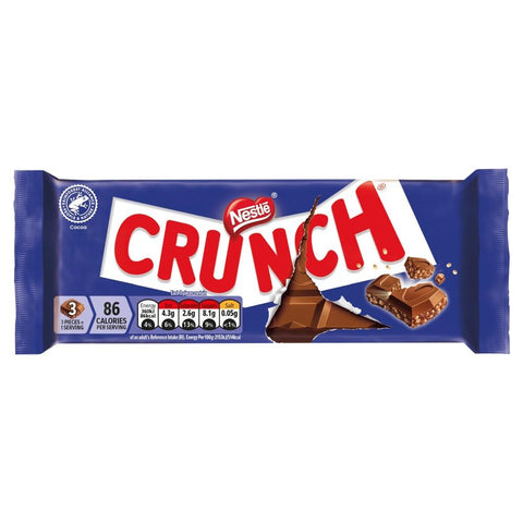 Crunch Milk Chocolate Sharing Bar 100g - 20 x 100g Bars