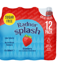 Radnor Splash Strawberry Still Flavoured Spring Water Bottle 500ml - 12 x 500ml Bottles