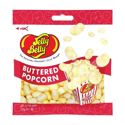 Jelly Belly Buttered Popcorn Jelly Beans Bag 70g - 12 x 70g Bags