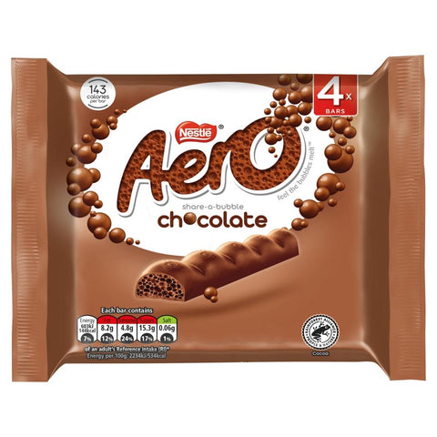 Aero Bubbly Milk Chocolate Bar Multipack 27g 4 Pack - 14 x 108g Multipack