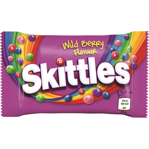 Skittles Vegan Chewy Sweets Wild Berry Fruit Flavoured Bag 45g - 36 x 45g Bags