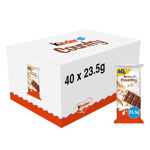 Kinder Country Bar 23.5g 40p PMP - 40 x 23.5g Bars