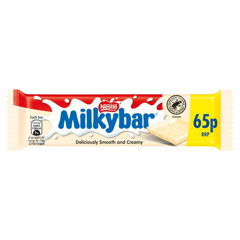 Milkybar White Chocolate Bar 25g PMP 65p - 40 x 25g Bars