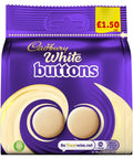 Cadbury White Buttons Chocolate Bag 85g £1.50 PMP - 10 x 85g Bags