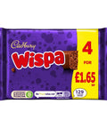 Cadbury Wispa Chocolate Bar 4 Pack Multipack 94.8g £1.65 PMP - 11 x (4 x 23.7g) Multipacks