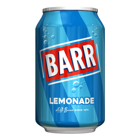 Barr Lemonade Flavoured Fizzy Drink Can 330ml - 24 x 330ml Cans