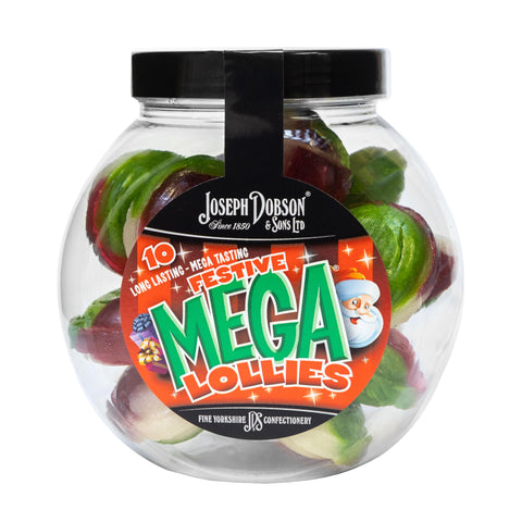 Dobsons Festive Mega Lollies Gift Jar 225g - 6 x 225g Jars