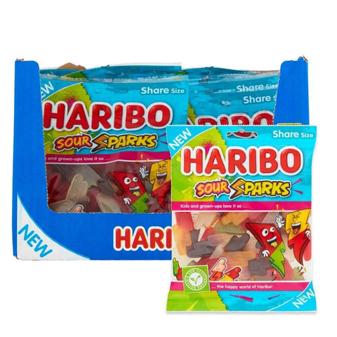 Haribo Sour Sparks Share Bag 160g - 12 x 160g Bags