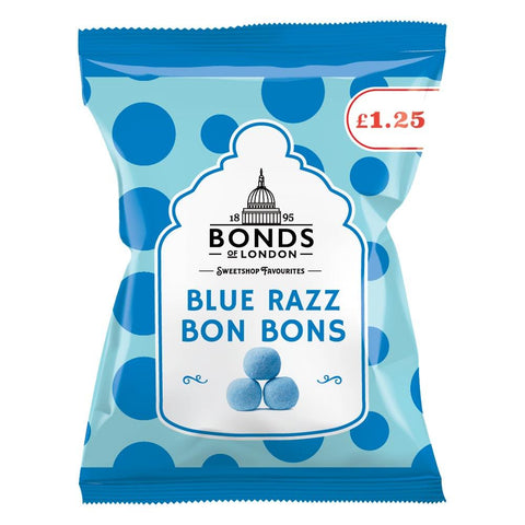 Bonds Blue Razz Bon Bons £1.25 PMP 130g - 12 x 130g Bags