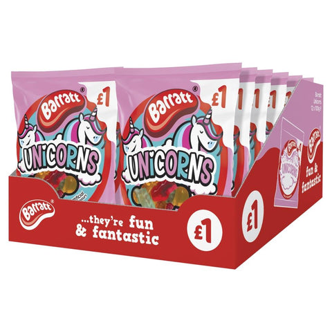 Barratt Fun & Fantastic Unicorns 100g £1 PMP - 12 x 100g Bags