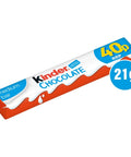 Kinder Chocolate Medium Bar 21g 40p PMP - 36 x 21g Bars