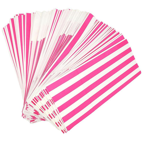 Accessories Pink Candy Striped Bags 4" x 7" x 10" (Empty)