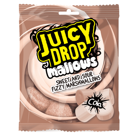 Bazooka Juicy Drop Mallows Cola Bag 100g - 20 x 100g Bags