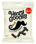 Henry Goode's Superbly Soft Black Liquorice 140g £1.25 PMP - 12 x 140g Bags