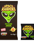 Space Raiders Pickled Onion Crisps - 6 Pack - 18 x (6 x 13g Bags)