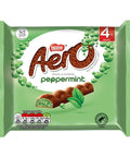 Aero Bubbly Peppermint Mint Chocolate Bar Multipack 27g 4 Pack - 14 x 108g Multipack