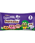 Cadbury Dairy Milk Buttons Treatsize Chocolate Bags 5 Pack 70g - 16 x 5 Packs