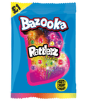 Bazooka Rattlerz Fruity Bag 100g £1 PMP - 12 x 100g Bags