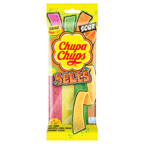 Chupa Chups Sour Mixed Belts Pack 90g - 18 x 90g Packs