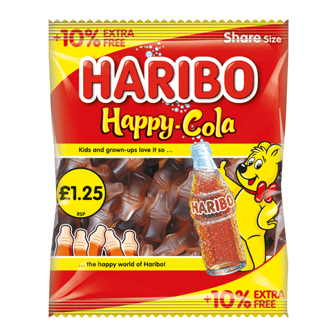 Haribo Happy-Cola Bag 154g £1.25 PMP + 10% Extra Free - 12 x 154g Bags