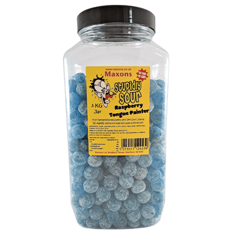 Maxon's Stupidly Sour Raspberry Sweets Jar 3kg