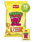 Monster Munch Roast Beef Snacks 6 Pack - 18 x (6 x 22g)