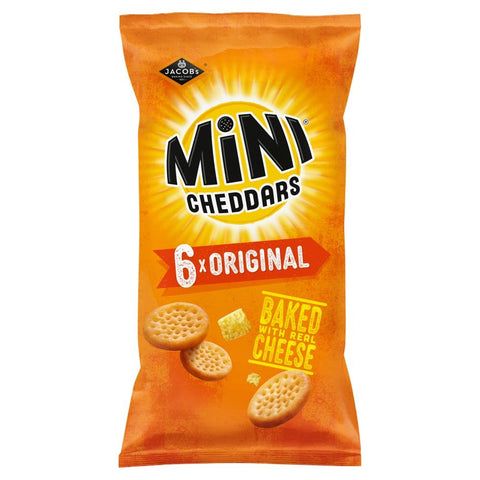 Jacob's Mini Cheddars Original Multipack Baked Snacks 6 Pack - 12 x (6 x 25g)